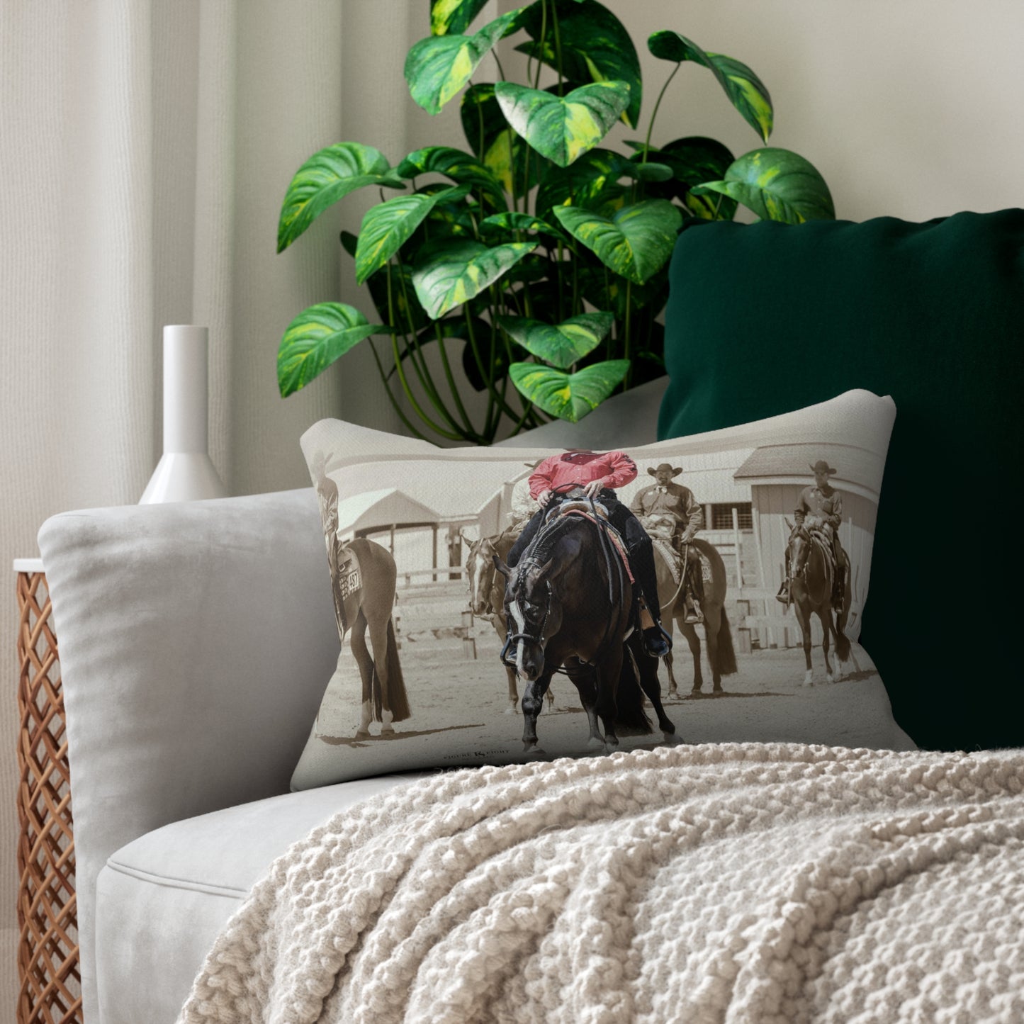 Spun Polyester Lumbar Pillow