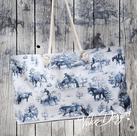 Show Horse Toile Print Weekend Bag
