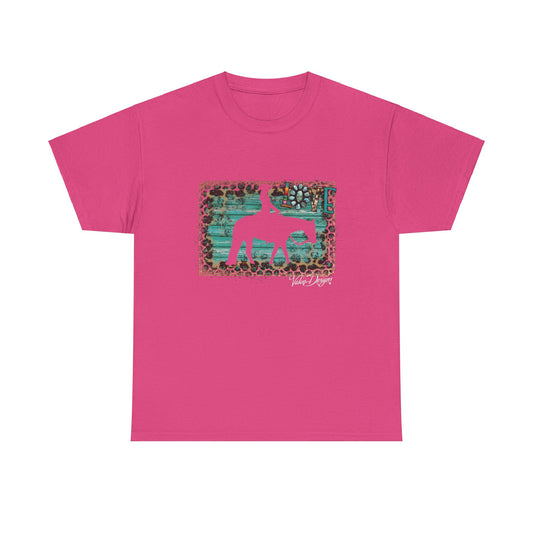 Turquoise Western Pleasure Horse Unisex Heavy Cotton Tee