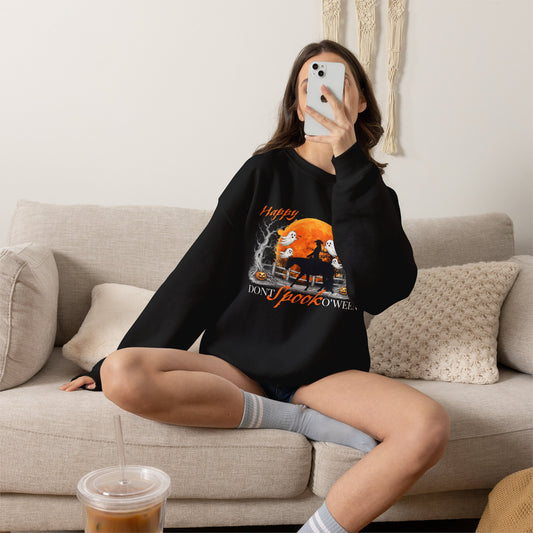 Happy Don't Spook O'ween Halloween Crewneck Sweatshirt