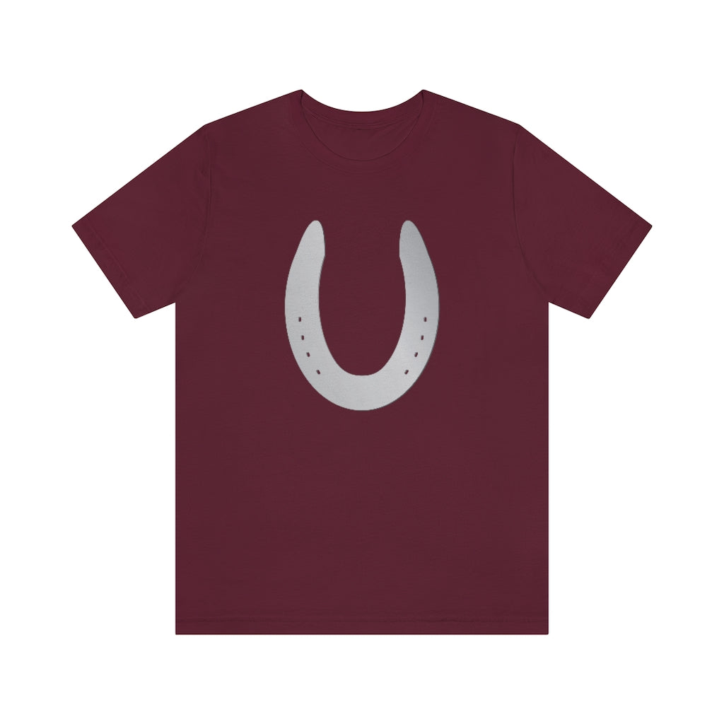 Reining Horse Slider Horse Shoe Unisex Short Sleeve Tee