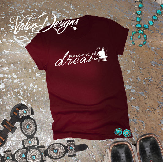 Follow Your Dream Reining Horse Unisex Short Sleeve Tee