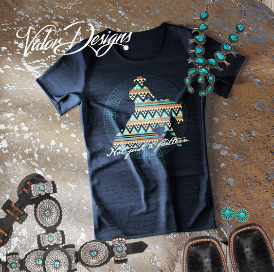 Not Just A Pattern Reining Horse Unisex Short Sleeve Tee