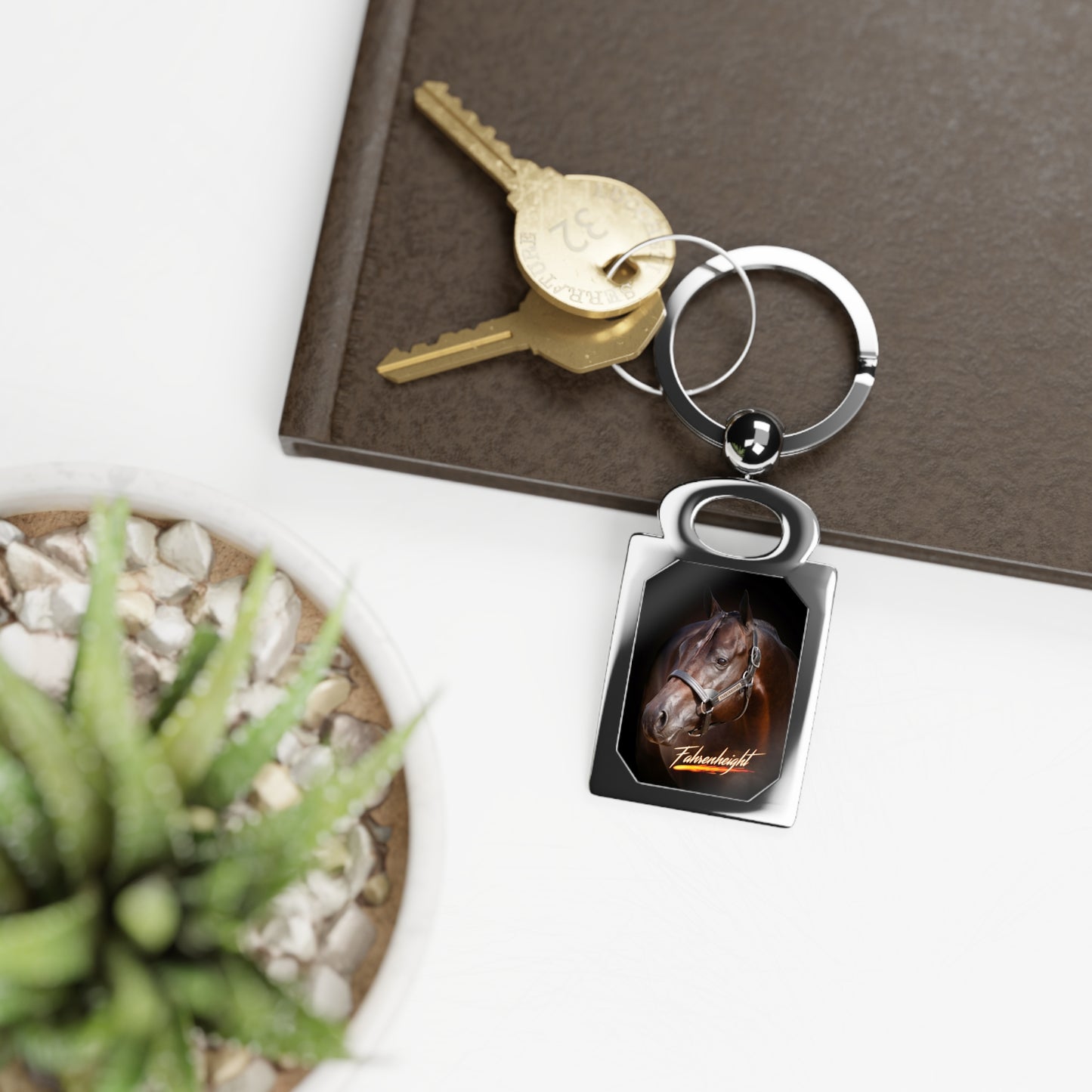 Fahrenheight Rectangle Photo Keyring