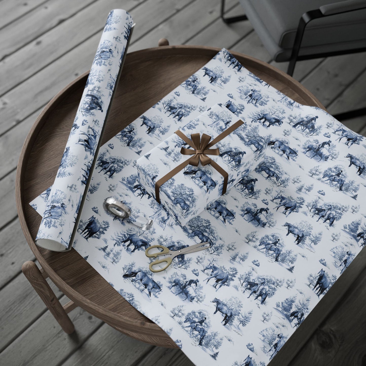 Toile Show Horse Wrapping Papers