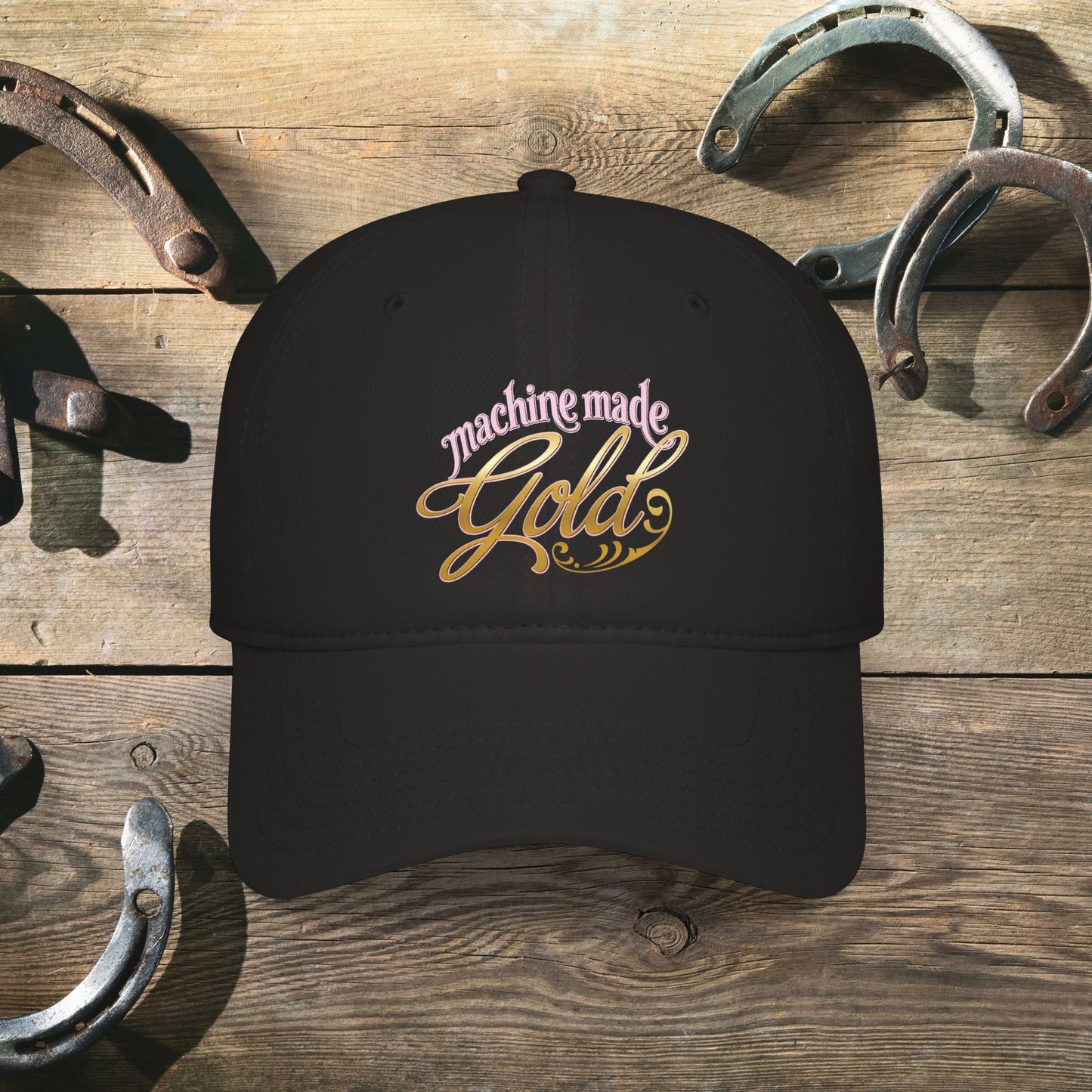 Machine Made Gold Low Profile Baseball Cap