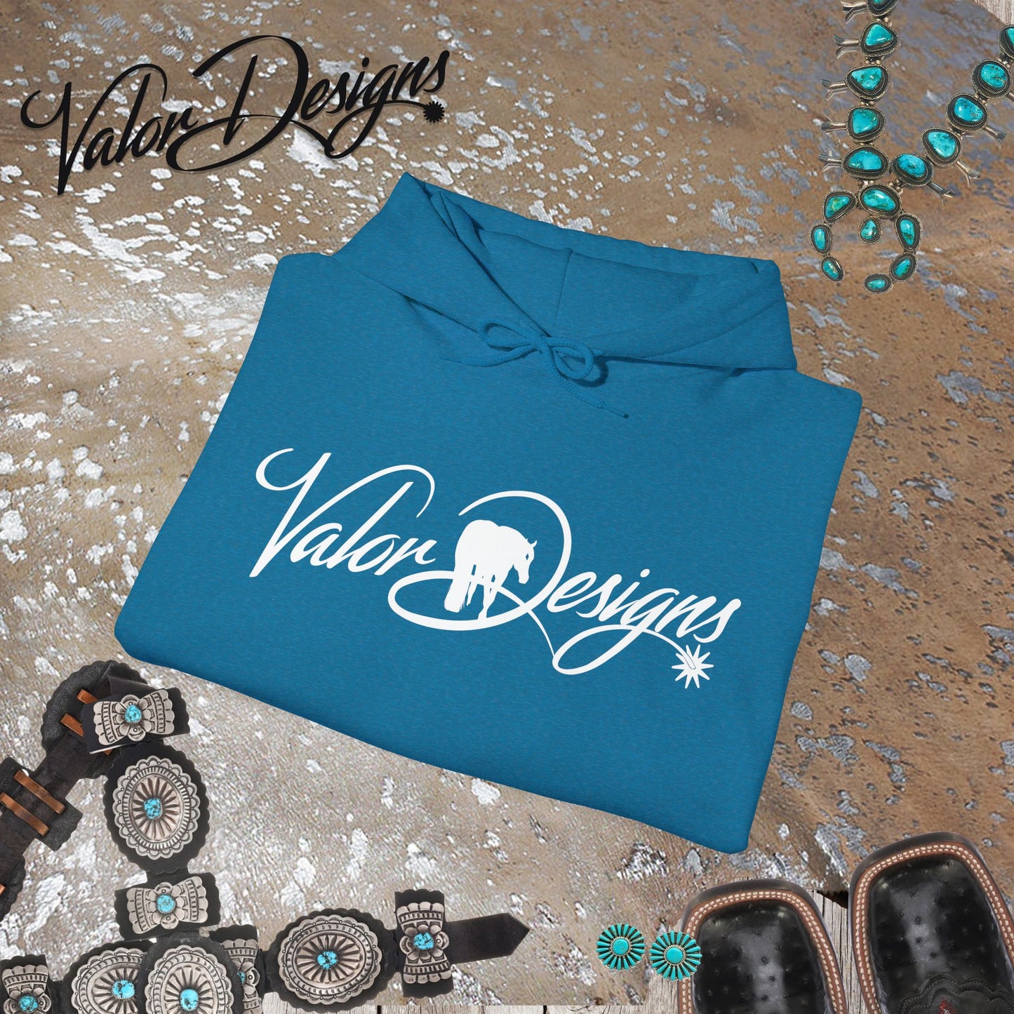 Valor Designs Logo Unisex Heavy Blend™ Hooded Sweatshirt