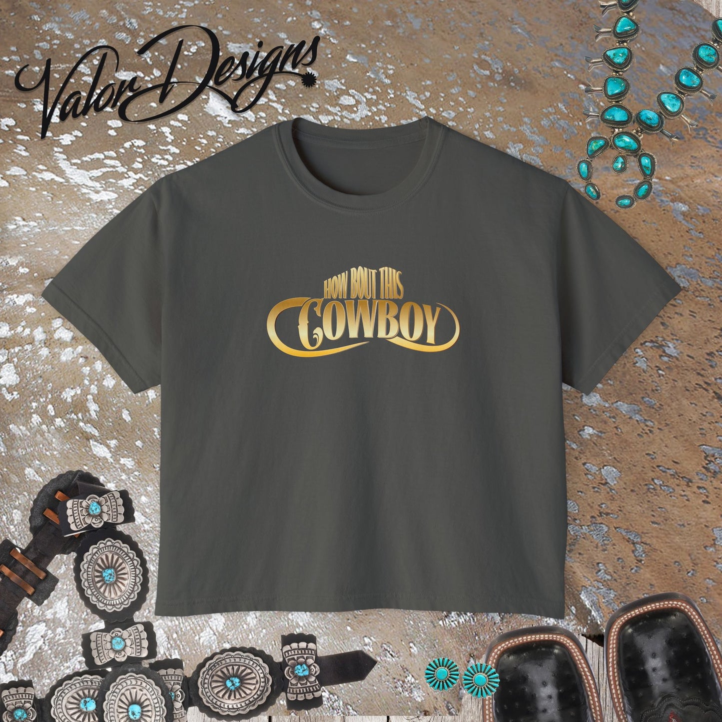 How Bout This Cowboy Women's Boxy Tee