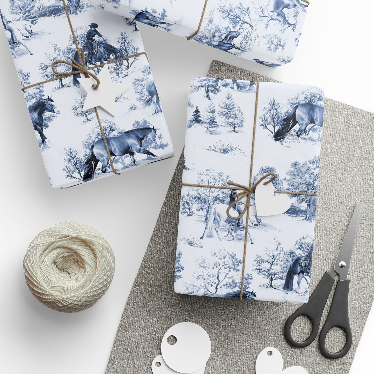 Toile Show Horse Wrapping Papers