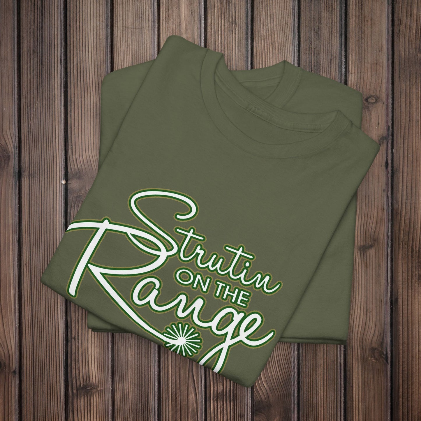 Strutin on The Range Unisex Heavy Cotton Tee