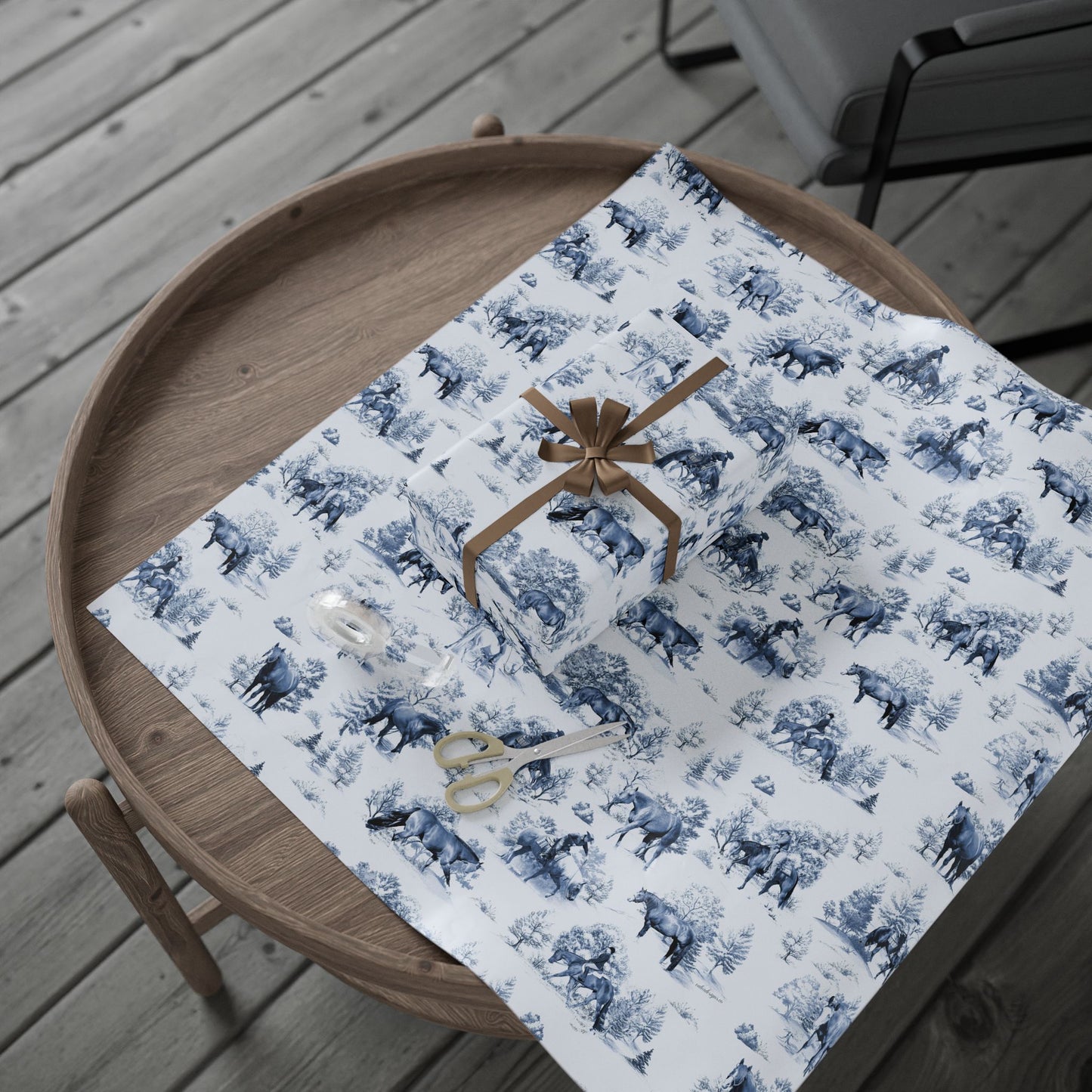 Toile Show Horse Wrapping Papers