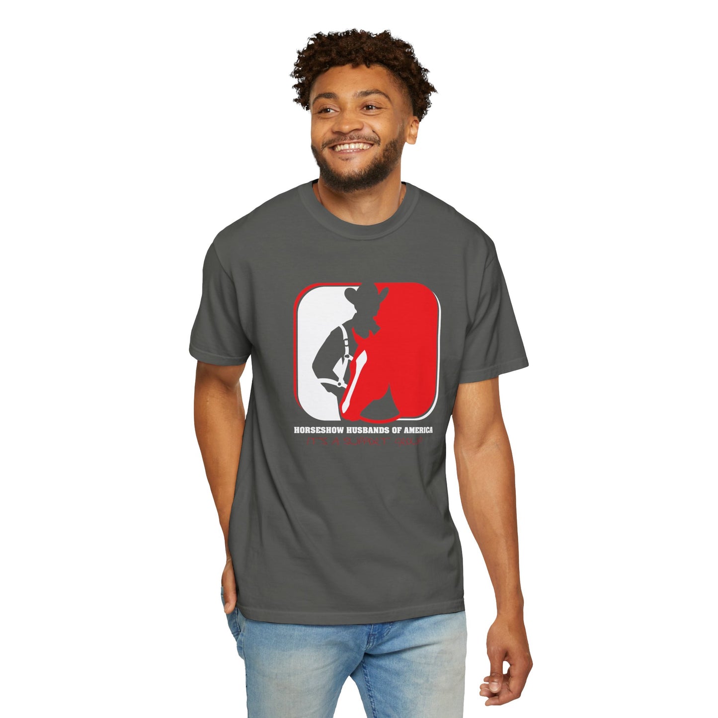 Horse Show Husbands Unisex Garment-Dyed T-shirt