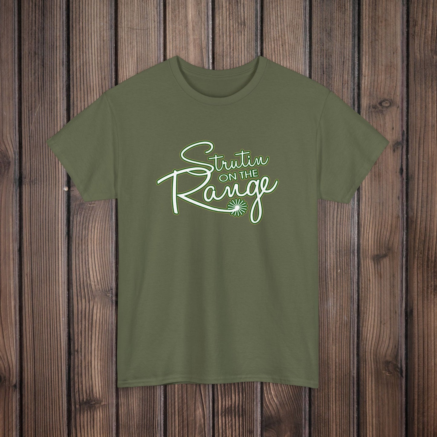Strutin on The Range Unisex Heavy Cotton Tee