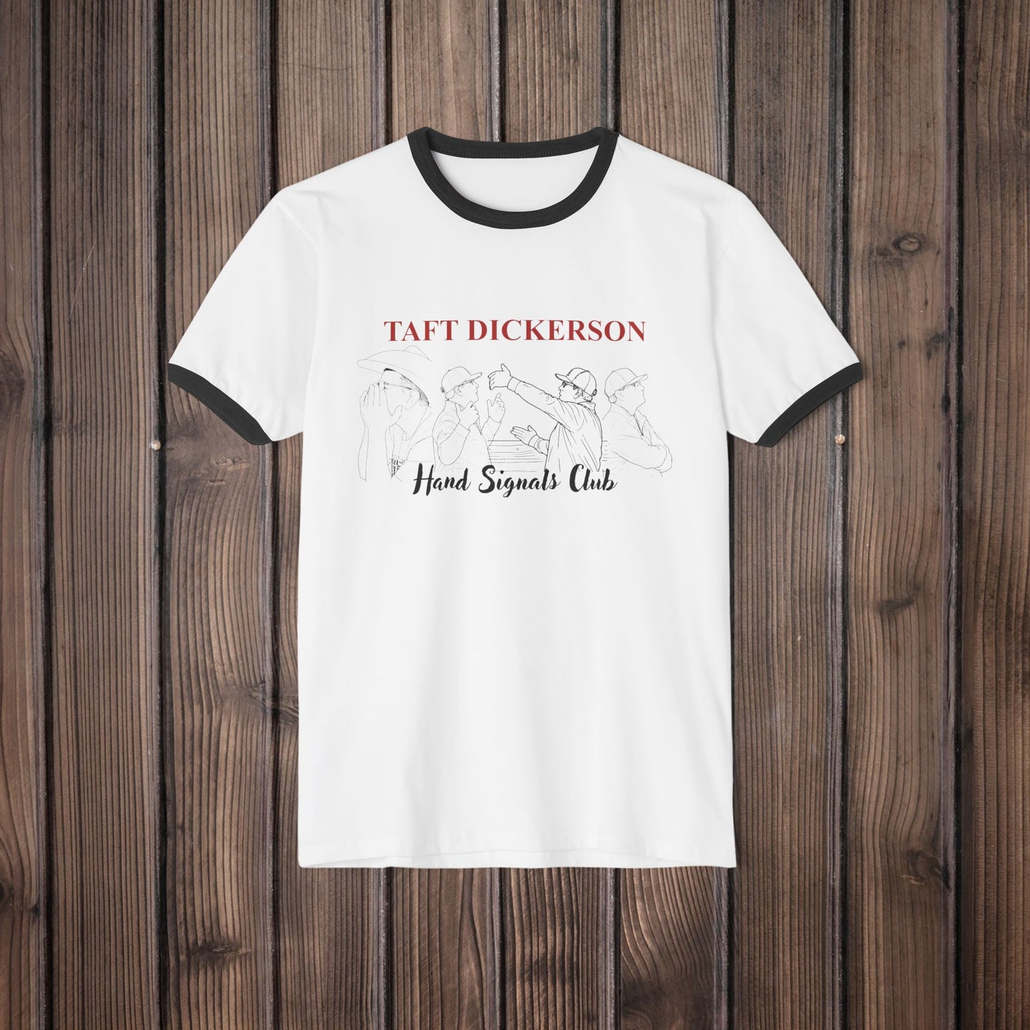 Taft Dickerson Hand Signals Club 1- Unisex Cotton Ringer T-Shirt