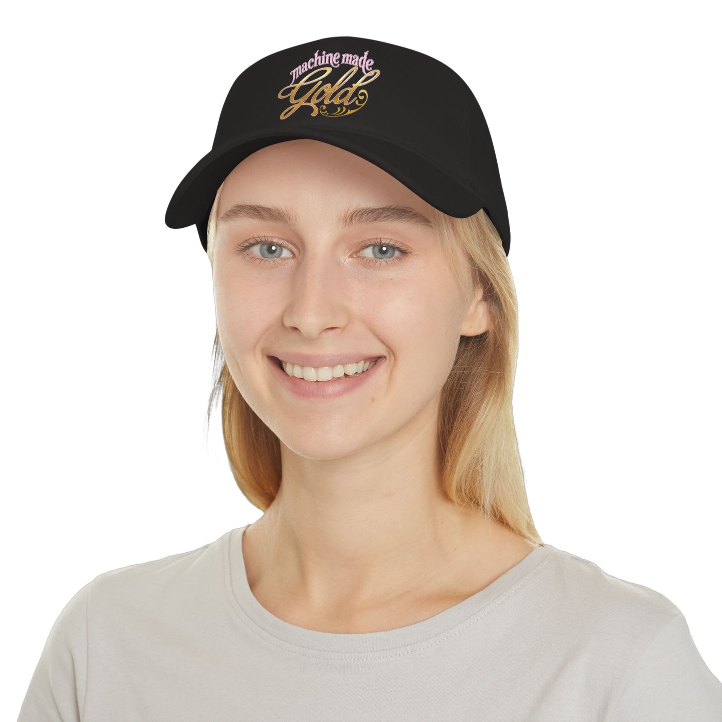 Machine Made Gold Low Profile Baseball Cap