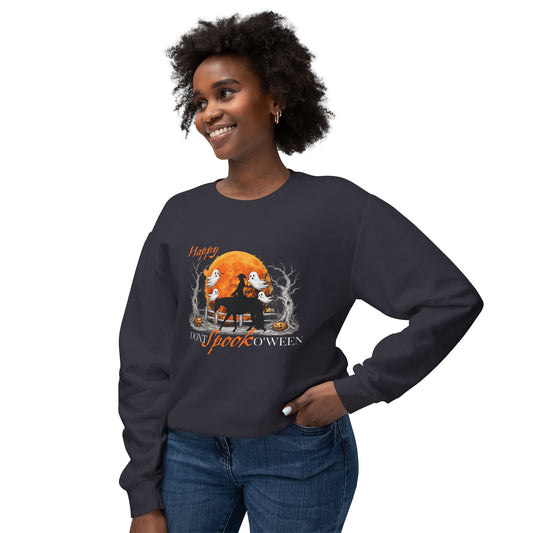 Happy Don't Spook O'ween Halloween Lightweight Crewneck Sweatshirt