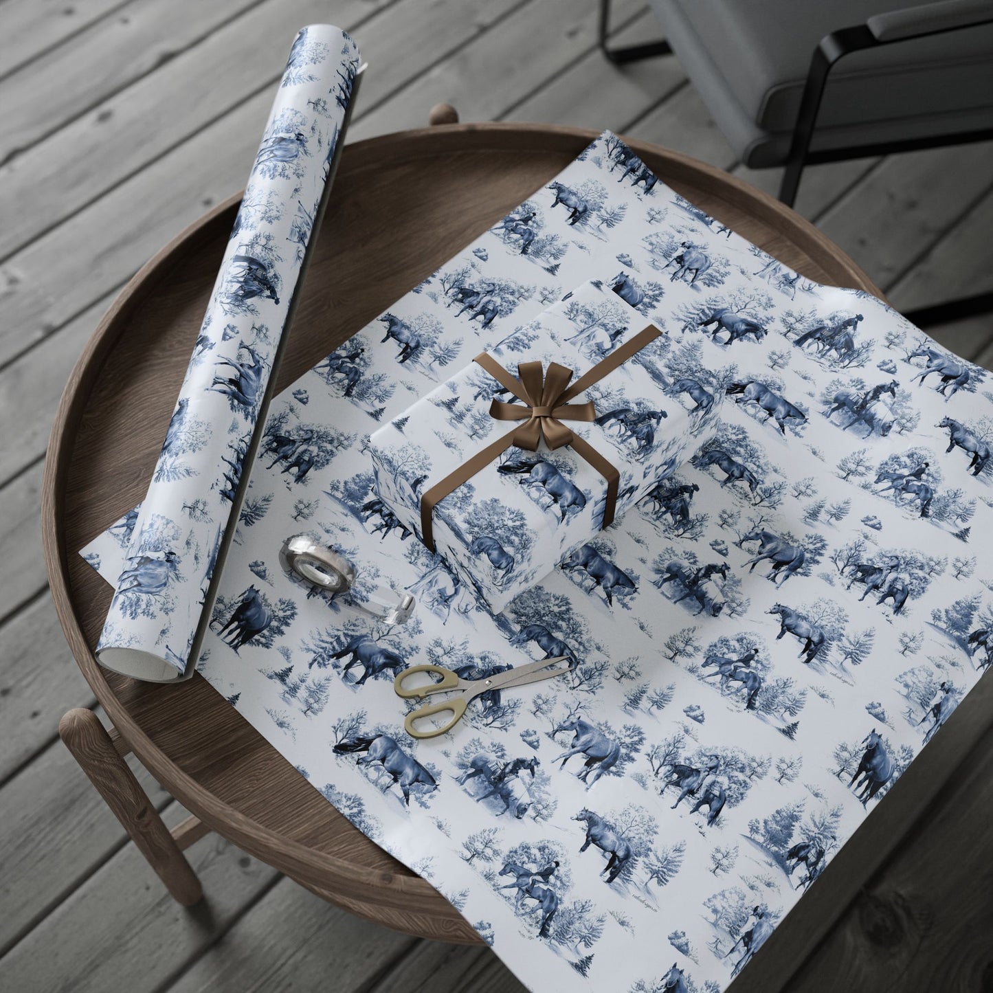 Toile Show Horse Wrapping Papers