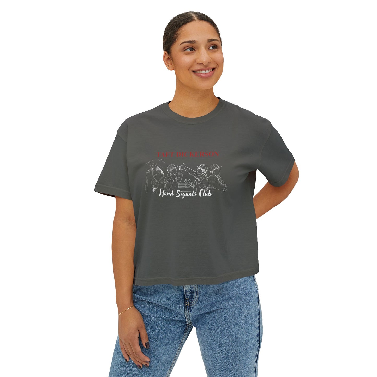 Taft Dickerson Hand Signal Club Women's Boxy Tee