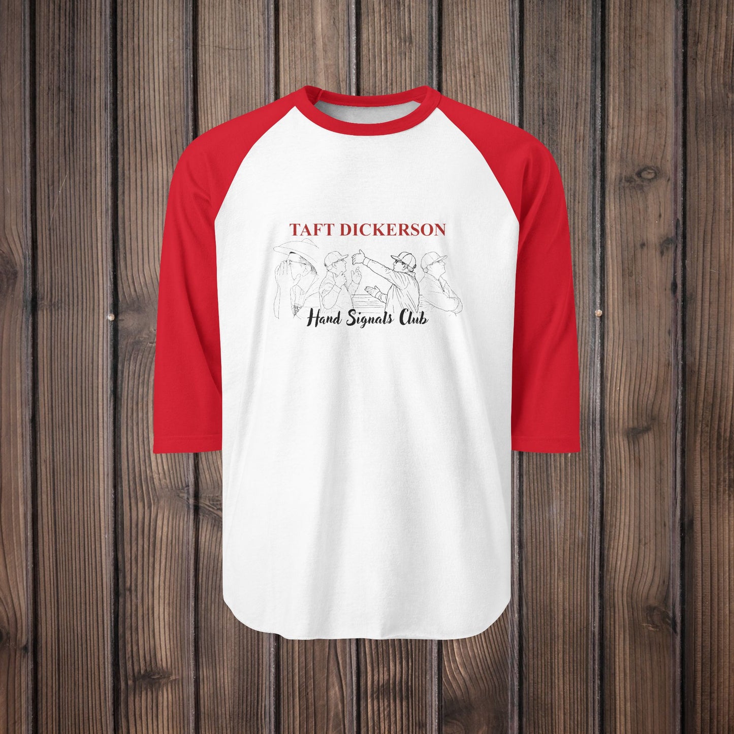 Taft Dickerson Hand Signal Club Three-Quarter Sleeve Raglan Shirt