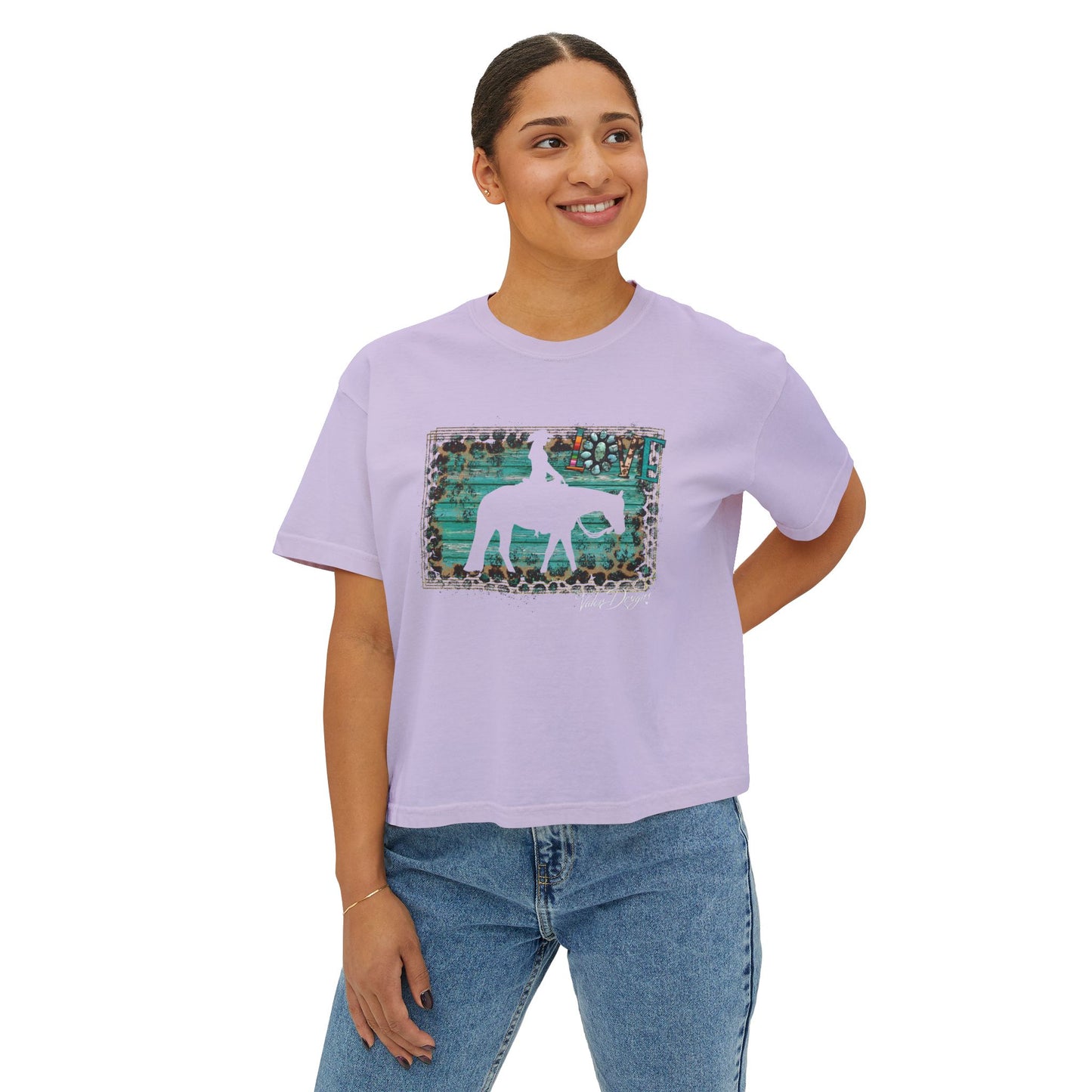 Love Western Pleasure Horses Women's Boxy Tee