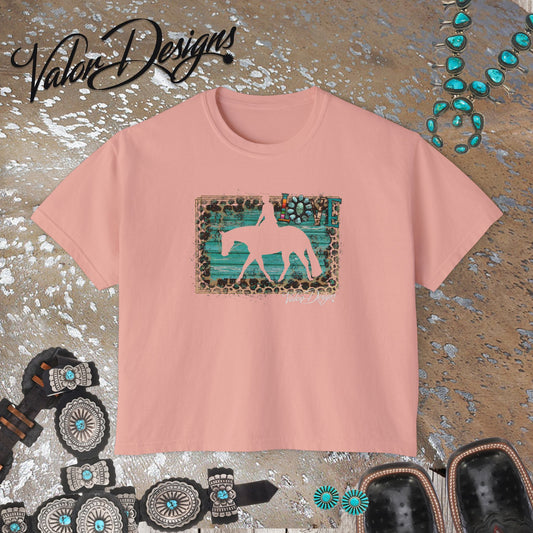 Love HUS Horses Women's Boxy Tee