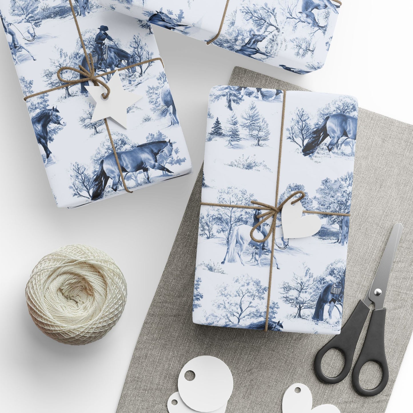 Toile Show Horse Wrapping Papers