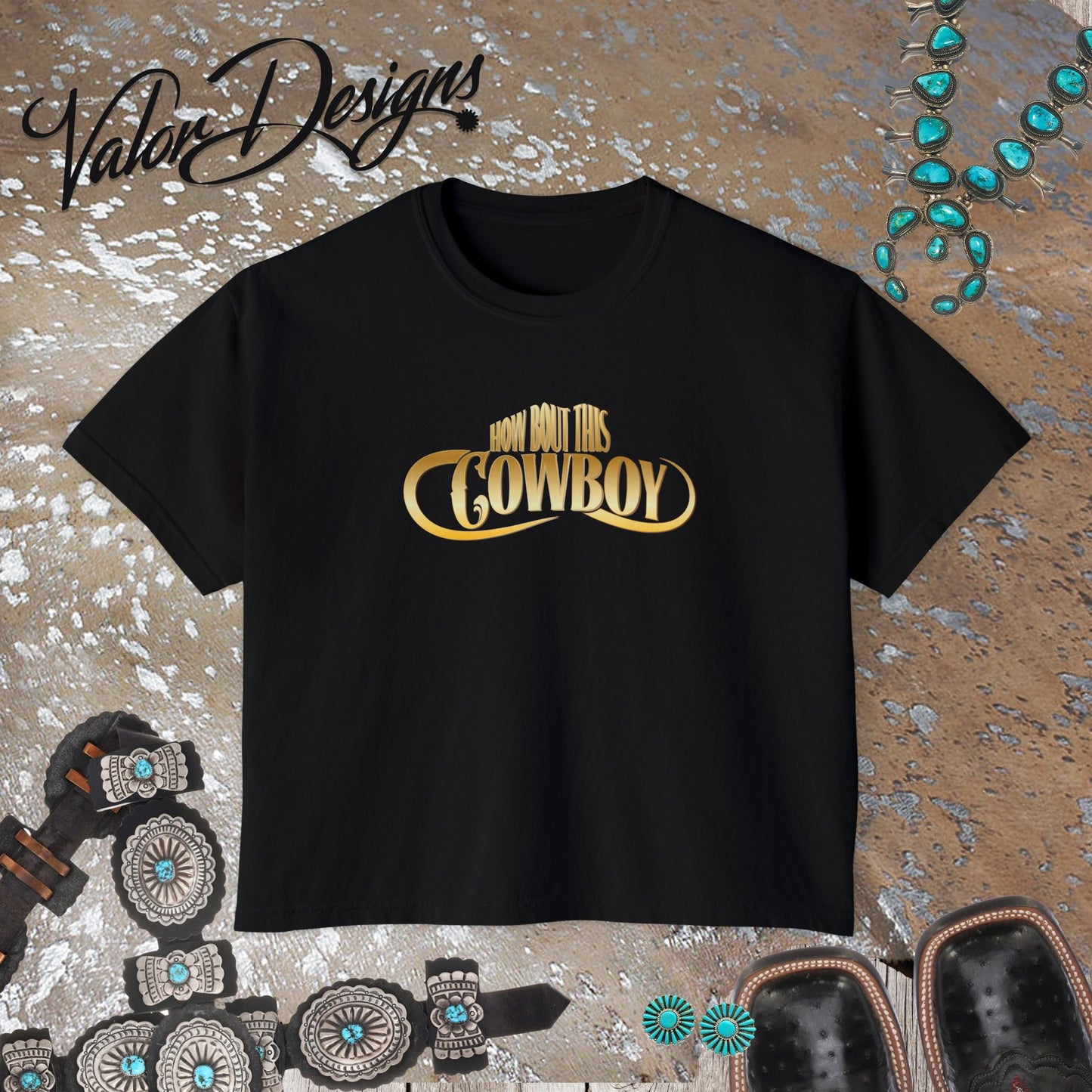 How Bout This Cowboy Women's Boxy Tee
