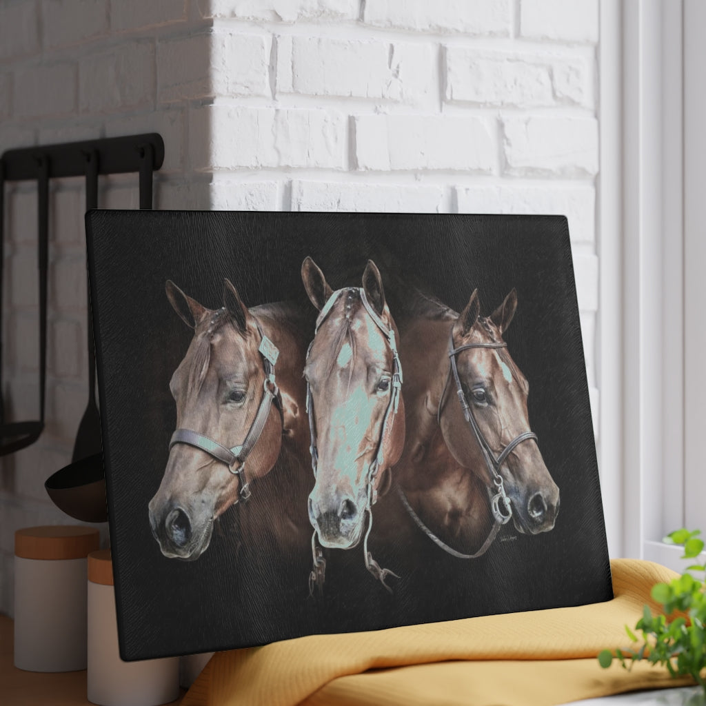 All Around Show Horse Glass Cutting Board