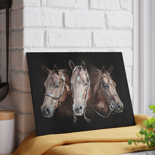 All Around Show Horse Glass Cutting Board