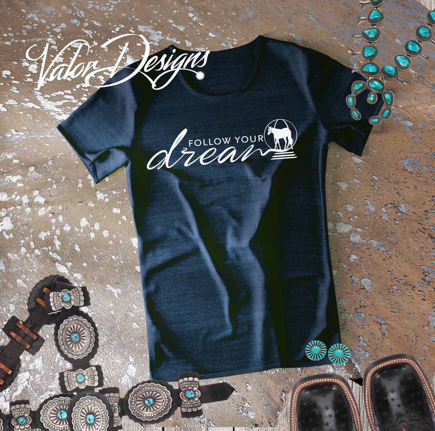 Follow Your Dream Longe Line Horse Unisex Short Sleeve Tee