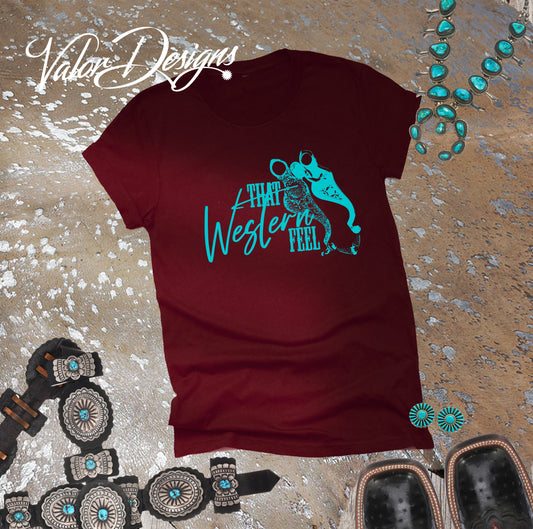 Western Feel Vintage Horse Bit Short Sleeve Tee